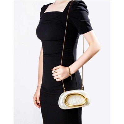FATMOON Women Evening Clutch - Chic Iridescent Crossbody & Shoulder Bag for Weddings, Proms & Formal Parties