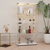VYNXARIA Tempered Glass Display Cabinet,Storage Cabinet,Door Locks,Adjustable Feet for Uneven Ground,White - 2 of 4