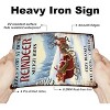 Lomsoe Christmas Santa Claus Sleigh Metal Tin Sign 8x12in "Reindeer" Vintage Painting Tin Signs Wall Poster Plaque Christmas Gift - 3 of 4