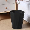LunaLulinlk Black 2.7 Gallon Kitchen Trash Can, Trash Can for Bathroom Plastic Wastebasket Container Trash Can - 3 of 4