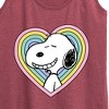 Women's - Peanuts - Snoopy Heart Graphic Racerback Tank - 2 of 4