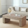 Mshliw 49" Rectangular Coffee Table with Rustic Wood Grain Finish, Dining Table, Farmhouse Style Center Table for Living Room or Lounge - 4 of 4