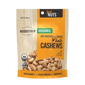 Woodstock - Organic - Whole Cashews - Dry Roasted and Salted - Case of 8 - 7 oz - 1 of 1