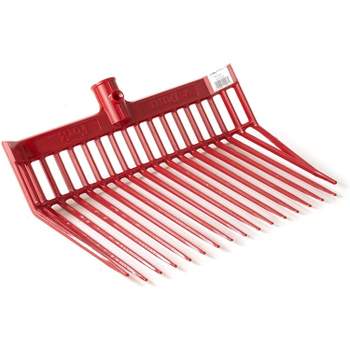 Little Giant DuraFork Polycarbonate Attachable Pitchfork Replacement Head with Angled Tines, Red