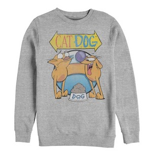 Men's CatDog Food Fight Sweatshirt - 1 of 3