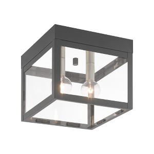 Livex Lighting Nyack 2 - Light Flush Mount in  Scandinavian Gray - 1 of 4