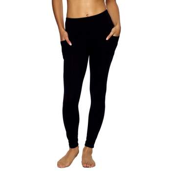 Spalding Yoga Pants S/CH/P Black Cotton Blend 26W x 31L Pull On