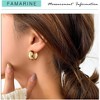 Chunky Thick Hoop Earrings for Women Gold Hoops Huggie Earrings for Men Gift - 2 of 4