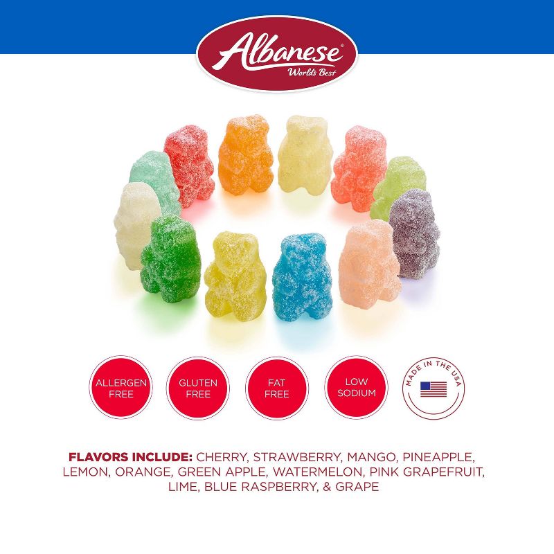 Albanese World&#39;s Best Sour 12 Flavor Gummi Bears Candy - 8oz, 5 of 14