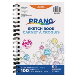 Prang Sketch Book, Lightweight, 9" x 6", 100 Sheets (Pack of 6) - 1 of 1
