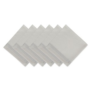 Design Imports  Christmas Stripe Napkin Set 6 Piece, Silver Metallic Stripe, 20X20" - 1 of 4