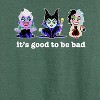Women's - Disney Villains - It's Good To Be Bad Lightweight French Terry Wide Neck Long Sleeve Shirt - 2 of 4