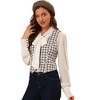 Allegra K Women's Steampunk Dressy Sleeveless Versatile Racerback Suit Vests - 2 of 4