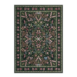 1200Gsm 100% Polyester 350g Pearl Velvet Washable Foldable Carpet XL Floral Printed Carpet with Modern Floral Style - 1 of 4