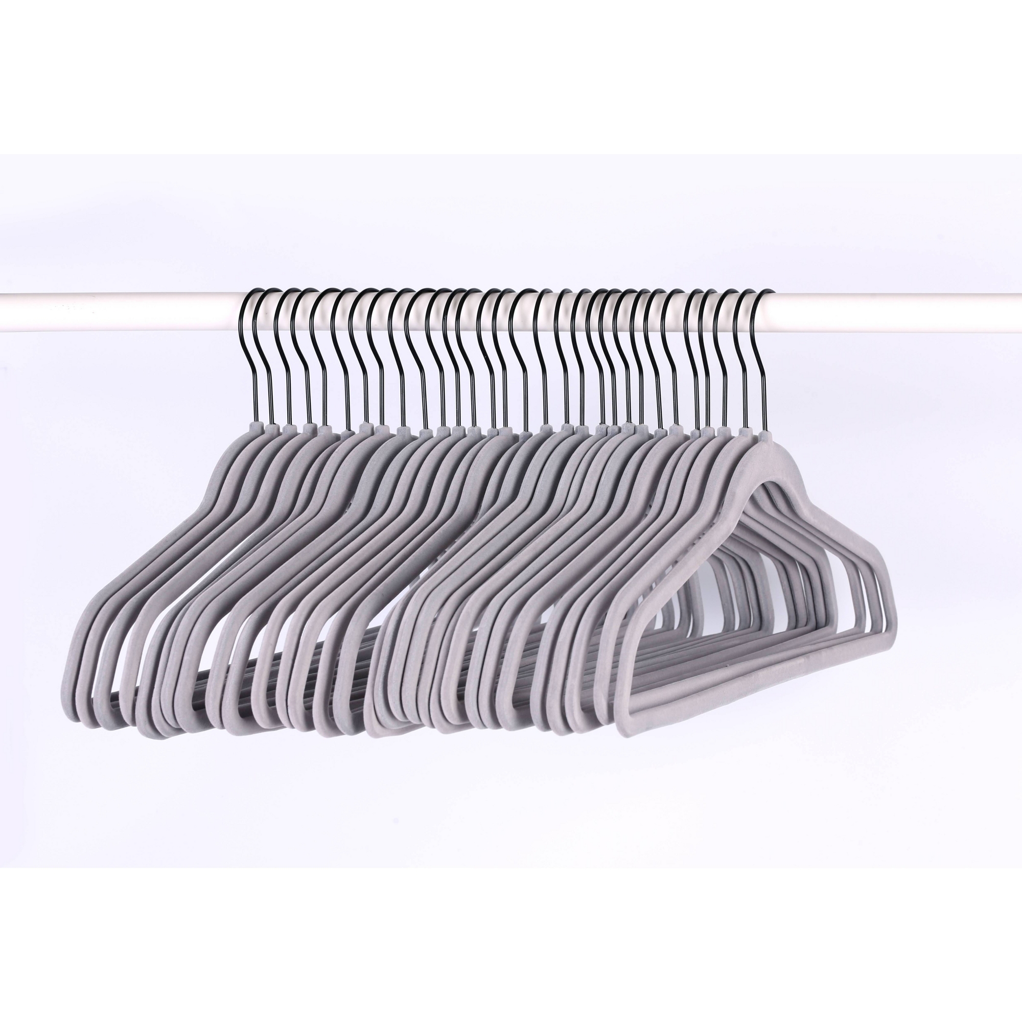 30ct Suit Flocked Hangers - Gray - Brightroom™