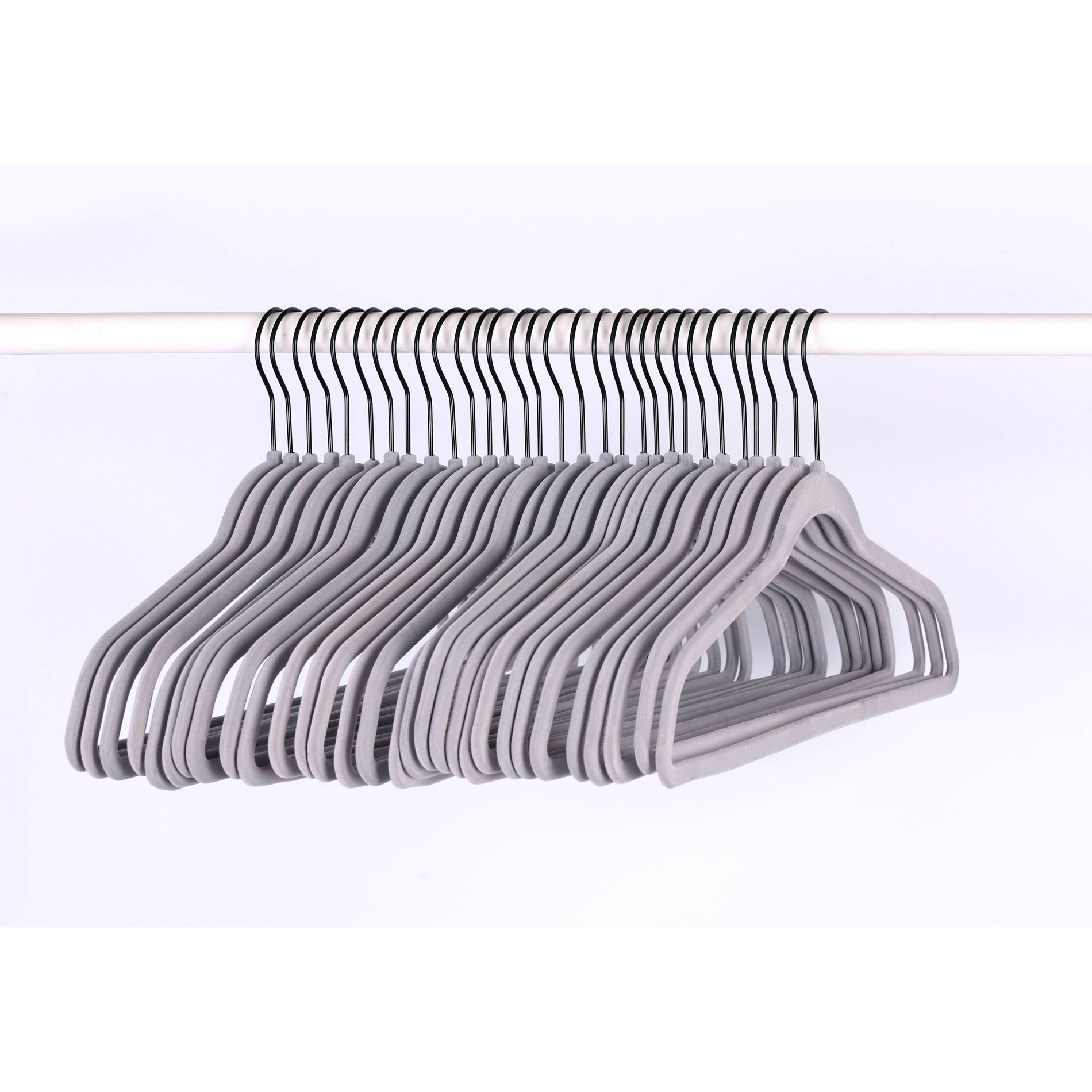30ct Suit Flocked Hangers - Gray - Brightroom™: Velvet Clothes Hangers for Skirts, Sweaters, Dresses, Suits