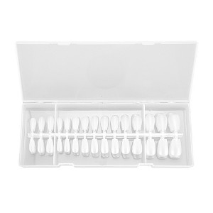 Unique Bargains Women's Short Trapezoid Fake Nails Clear 1 Set - 1 of 4
