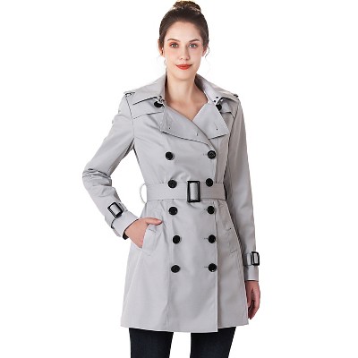 BGSD Women's Leah Hooded Mid Length Trench Coat