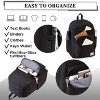 School Backpack for Men, Unisex Large Bookbag Schoolbag Casual Daypack for High School/College/Teens/Travel/Work Black - 3 of 4