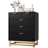 5-Drawer Dresser with Metal Legs – Modern White Chest of Drawers with Wide Storage, Bedroom/Living Room/Entryway Organizer - 3 of 4
