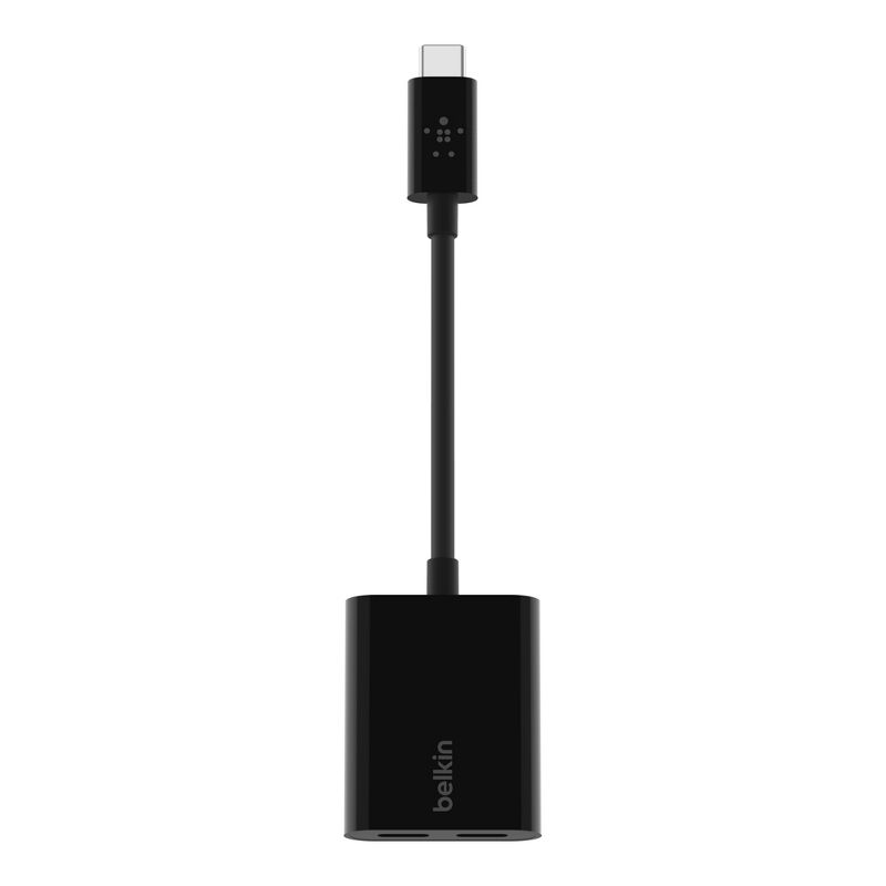 Belkin CONNECT 3.5mm USB-C Splitter Audio + Charge Adapter Black F7U081btBLK, 2 of 11
