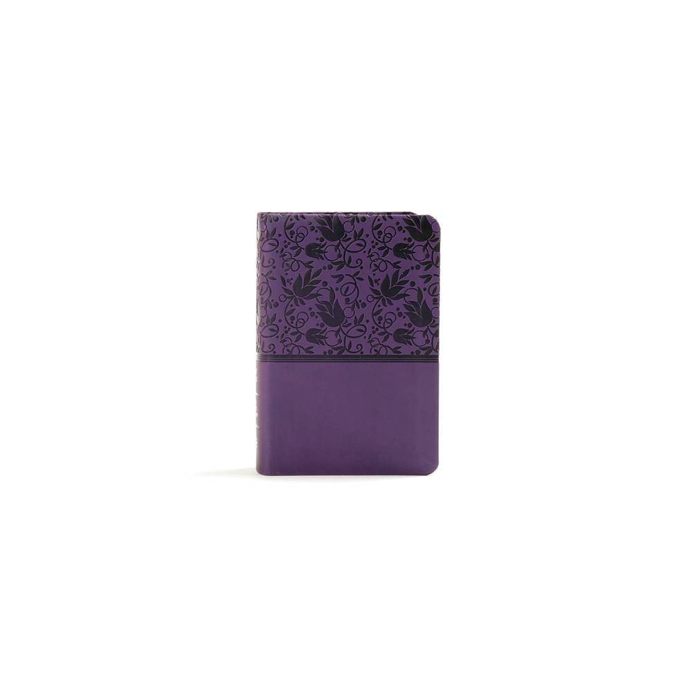 KJV Large Print Compact Reference Bible, Purple Leathertouch - by Holman Bible Publishers (Leather Bound)