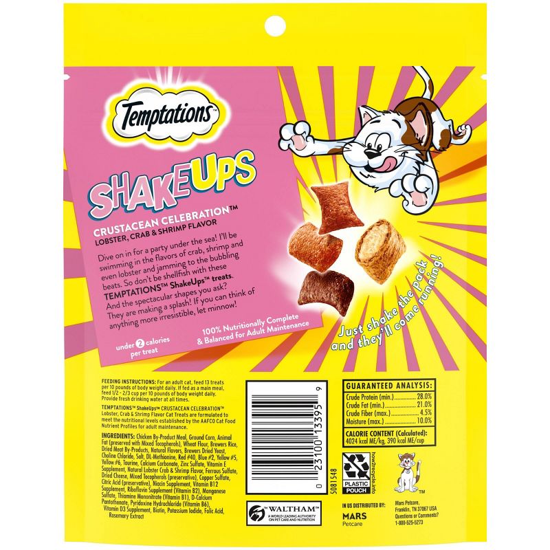 Temptations ShakeUps Crustacean Celebration Lobster, Crab, Seafood and Shrimp Flavor Adult Chewy Cat Treats - 5.29oz, 3 of 14