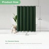 Shower Curtain, Dark Green Tufted Chevron Textured Tassel, Water Repellent, Minimalist Ruffled Cloth, 12 Hook, 72x72 - 4 of 4