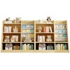 NicBex Bookcases for Living Room 2-tier 35.5" W Toy Storage Organizer Wood Display Bookcase with 4 Compartments for Bedroom Playroom - 2 of 4