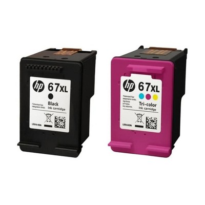 HP 67XL Original High-Yield Ink Combo – Black & Tri-Color – Bulk Packaging, Same Premium Quality!