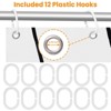 YEERSWAG Chic 71" x 71" Waterproof Fabric Shower Curtain with Hooks - 3 of 4