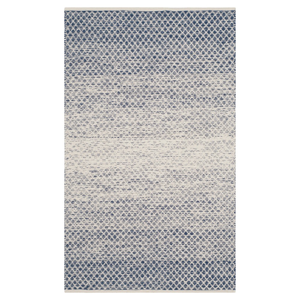 Navy/Ivory Geometric Flatweave Woven Accent Rug 3'x5' - Safavieh