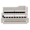 CAVINAS Twin/Full Size Solid Wood Upholstered Daybed Bed Frame with Trundle & 3 Storage Drawers,No Box Spring Needed - 4 of 4