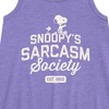 Girls' - Peanuts - Snoopy Sarcasm Society Graphic Sleeveless Aline Dress - 2 of 4