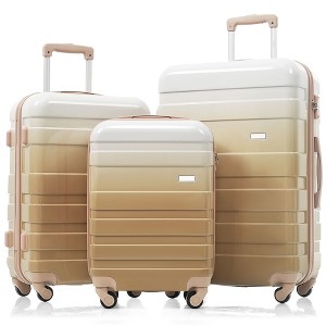 Kumasinova ABS Luggage Set of 3,Hardshell Spinner Suitcase with TSA Lock,Lightweight Travel Suitcases,Airline-Approved,20/24/28" - 1 of 4