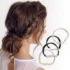 Unique Bargains Fashion Bracelet Hair Ties Hair Elastic Band Gold Tone Silver Tone 4 Pcs - 2 of 4