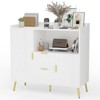 TROPOW Wood Storage Cabinet, Modern Sideboard Buffet Cabinet with 2 Drawers & 2 Doors, Compact Coffee Bar Station for Kitchen, Living Room - 3 of 4