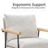Syemin Accent Chairs Decorative Chair with Removable Cushion and Metal Stand for Living Room, Bedroom, Office, White, 26.6"*23.82"*32.87" - 3 of 4