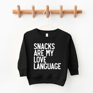 The Juniper Shop Snacks Are My Love Language Toddler Graphic Sweatshirt - 1 of 2