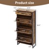 RISOKEYS 3-Tier Flip Shoe Cabinet with Drawer - Holds 15 Pairs,Freestanding Storage Organizer for Entryway,Living Room, Bedroom -Small Spaces - 4 of 4