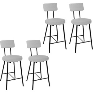 Jojoka Upholstered Counter Height Bar Chair with Round Seat - 1 of 4