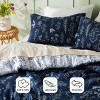Bedsure | 2/3 Pcs Floral Printed Reversible Sage Green Comforter Set Queen Size Soft Designed Plants Pattern Bedding Set - 3 of 4