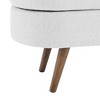 NicBex Ottoman with Storage Bench Storage Organizer Oval Storage Bench with Rubber Wood Legs for Entryway Bedroom - 2 of 4