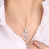 925 Sterling Silver Long Zircon Butterfly Necklaces Pendant Fashion Sterling Silver Jewelry Statement Chain Necklace for Women Ladies Girls Gifts - 2 of 4