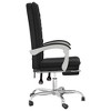 vidaXL Adjustable Reclining Office Chair, Faux Leather Upholstery, Comfortable Swivel Design, Stain-Resistant and Easy to Clean, Black - 4 of 4