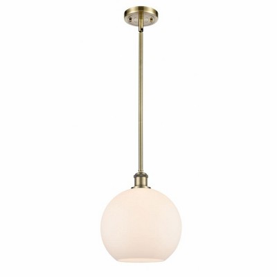 Athens - 1 Light Stem Hung Mini Pendant In Industrial Style-13 Inches Tall and 10 Inches Wide