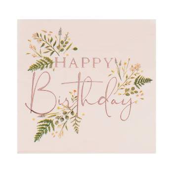 "Happy Birthday" Foiled Paper Napkins