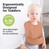 KeaBabies 3pk Presto Baby Bibs Waterproof with Food Catcher, Lightweight Toddler Bibs for Eating - 2 of 4
