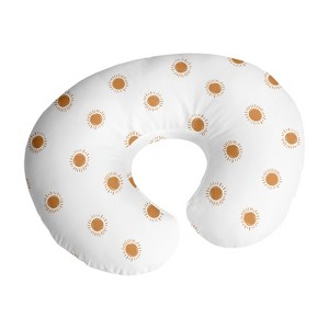 Sweet Jojo Designs Gender Neutral Unisex Support Nursing Pillow Cover (Pillow Not Included) Boho Sun Orange and White - 1 of 4