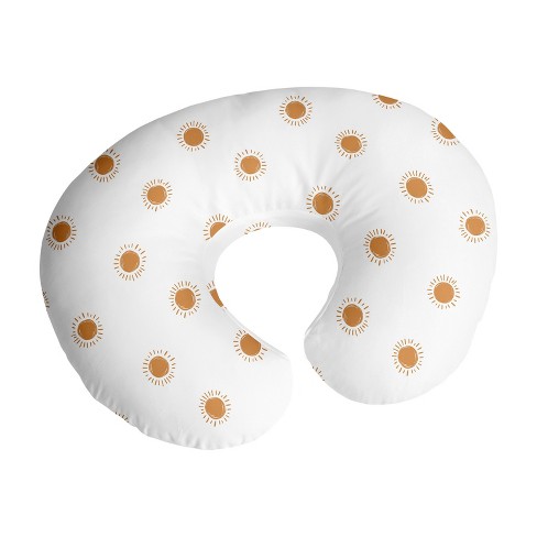 Sweet Jojo Designs Gender Neutral Unisex Support Nursing Pillow Cover (Pillow Not Included) Boho Sun Orange and White - image 1 of 4